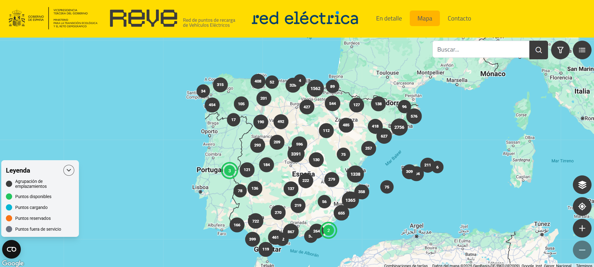 Captura de pantalla de Mapa REVE